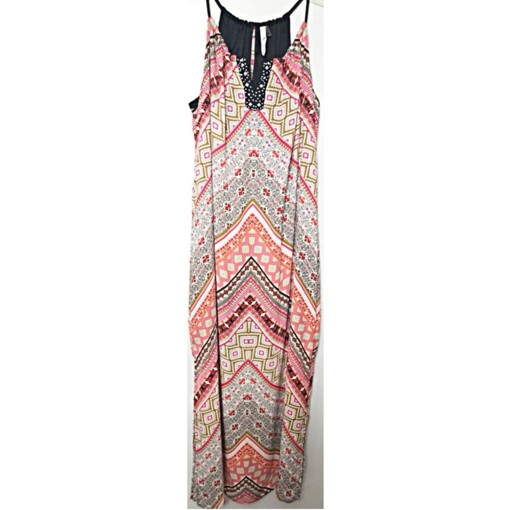 Sale🎉 NY Collection Red and Pink Maxi Dress
